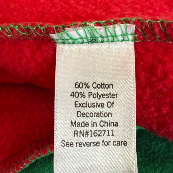 Holiday Festive Red and Green Reindeer Ugly Sweatshirt - Picture 7 of 14